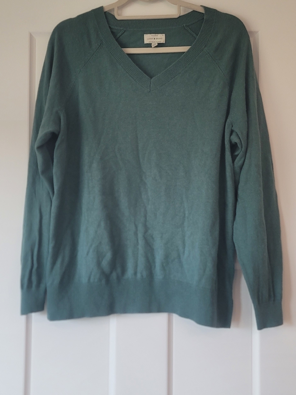 Lucky Brand Women's V-Neck Sweater - Teal